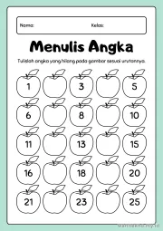 Lembar 12: Menulis Angka