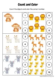 Lembar 1: Count and Color