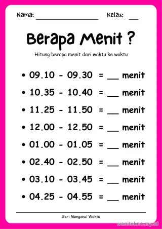 Lembar 2: Berapa Menit ?