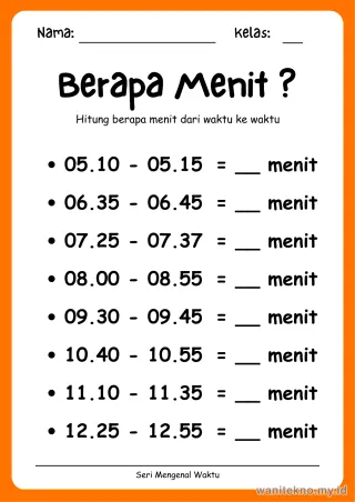 Lembar 3: Berapa Menit ?