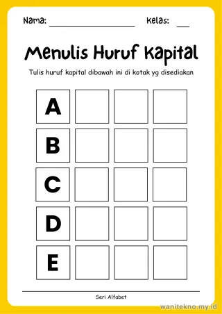 Lembar 2: Menulis Huruf Kapital