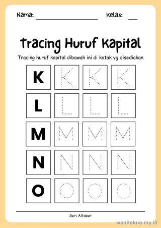 Lembar 9: Tracing Huruf Kapital