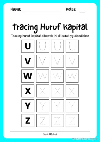 Lembar 11: Tracing Huruf Kapital