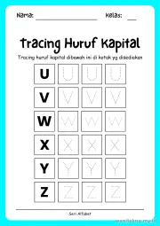 Lembar 11: Tracing Huruf Kapital