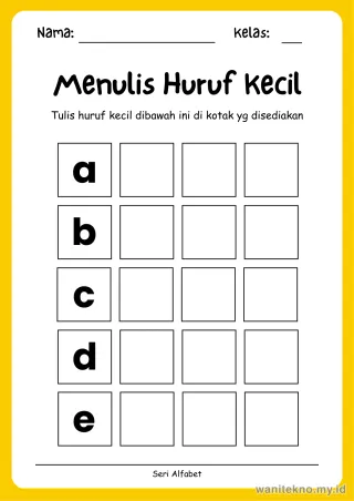Lembar 12: Menulis Huruf Kecil