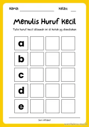 Lembar 12: Menulis Huruf Kecil