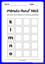 Lembar 14: Menulis Huruf Kecil