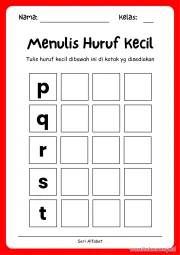 Lembar 15: Menulis Huruf Kecil