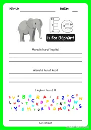 Lembar 5: is for Elephant