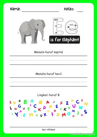 Lembar 5: is for Elephant