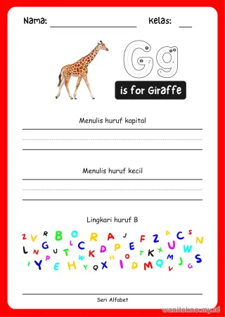 Lembar 7: is for Giraffe