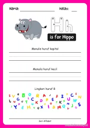 Lembar 8: is for Hippo