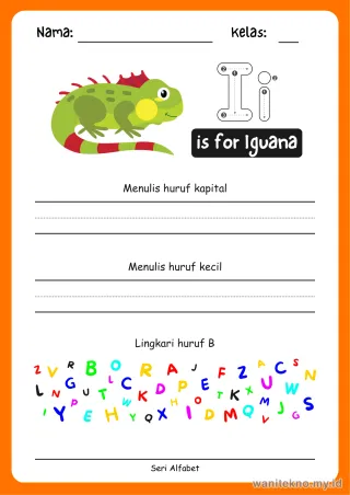 Lembar 9: is for Iguana