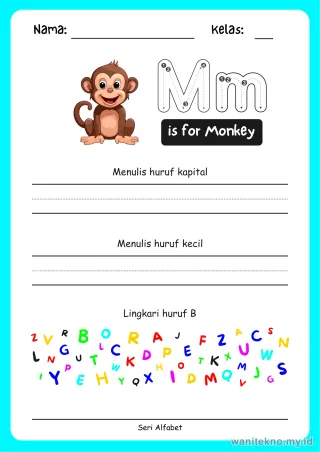 Lembar 13: is for Monkey