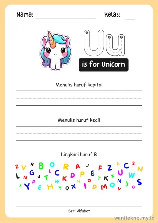 Lembar 3: is for Unicorn