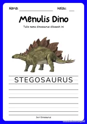 Lembar 2: Menulis Dino