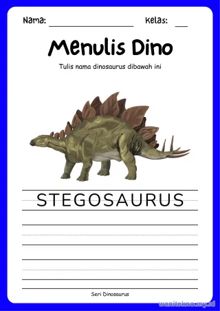 Lembar 2: Menulis Dino