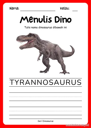 Lembar 3: Menulis Dino