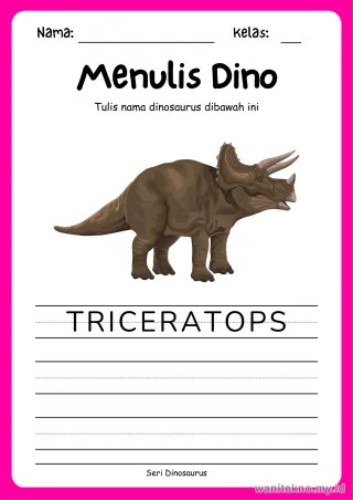 Lembar 4: Menulis Dino