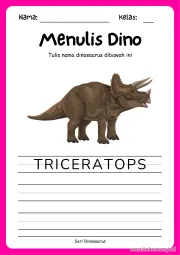 Lembar 4: Menulis Dino