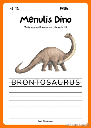 Lembar 5: Menulis Dino