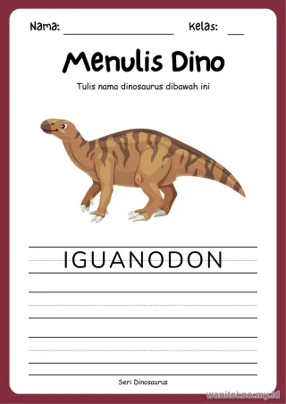 Lembar 6: Menulis Dino