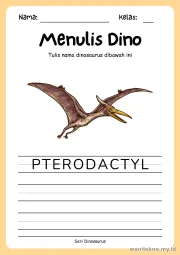Lembar 7: Menulis Dino