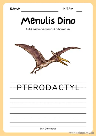 Lembar 7: Menulis Dino