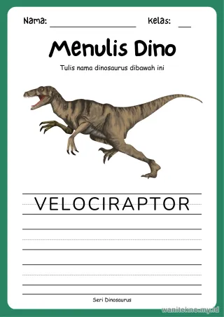 Lembar 8: Menulis Dino