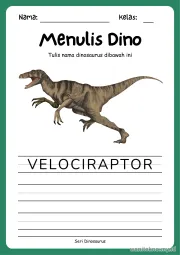 Lembar 8: Menulis Dino