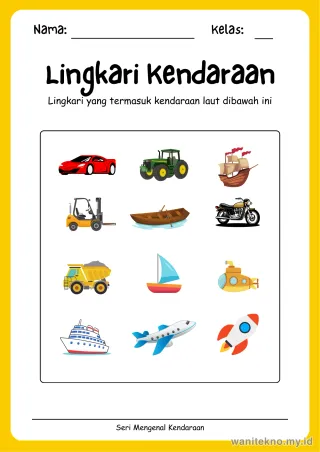 Lembar 2: Lingkari Kendaraan