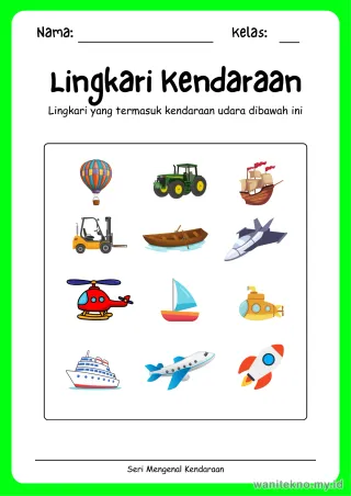 Lembar 3: Lingkari Kendaraan