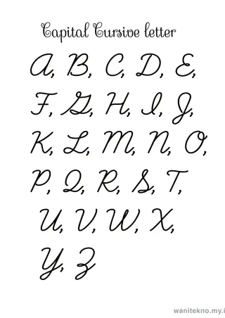 Lembar 3: Capital Cursive letter