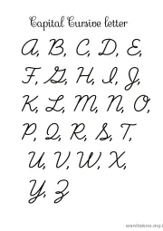 Lembar 3: Capital Cursive letter