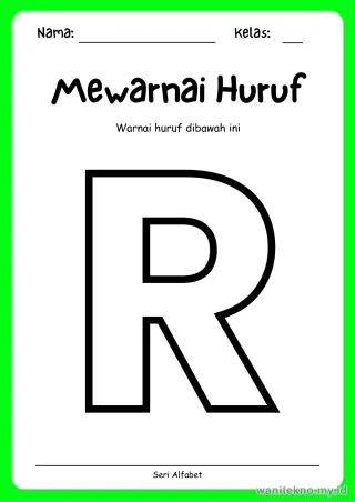 Pratinjau paket 17 Lembar Mewarnai Alfabet — PAUD Gratis PDF