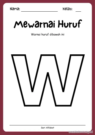 Lembar 6: Mewarnai Huruf