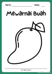 Lembar 4: Mewarnai Buah