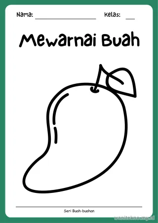 Lembar 4: Mewarnai Buah
