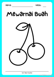 Lembar 5: Mewarnai Buah