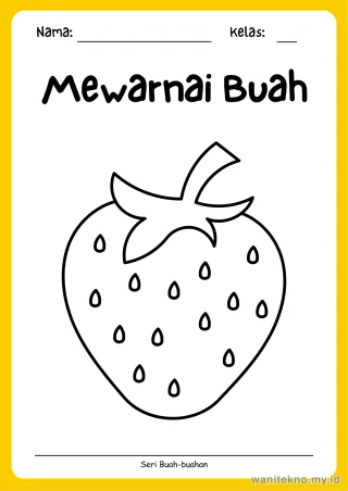 Lembar 6: Mewarnai Buah