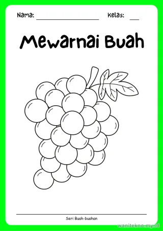 Lembar 7: Mewarnai Buah