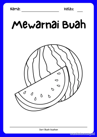 Lembar 8: Mewarnai Buah