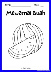 Lembar 8: Mewarnai Buah