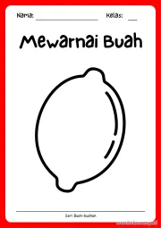Lembar 9: Mewarnai Buah
