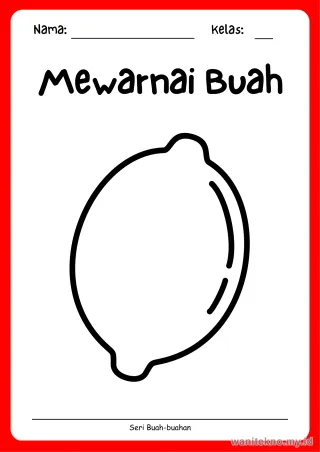 Lembar 9: Mewarnai Buah