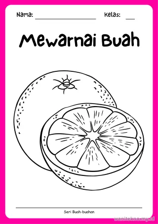Lembar 10: Mewarnai Buah