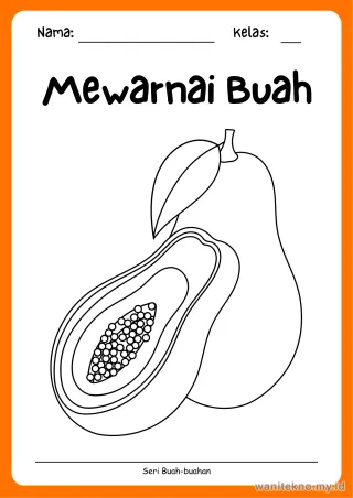 Lembar 11: Mewarnai Buah