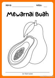 Lembar 11: Mewarnai Buah