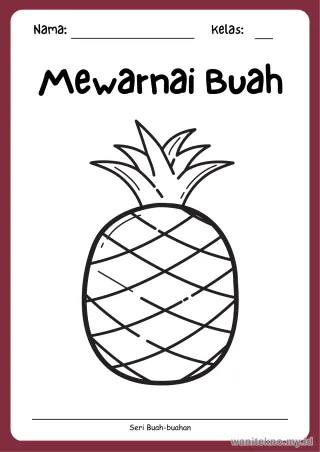 Lembar 12: Mewarnai Buah