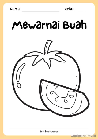 Lembar 13: Mewarnai Buah
